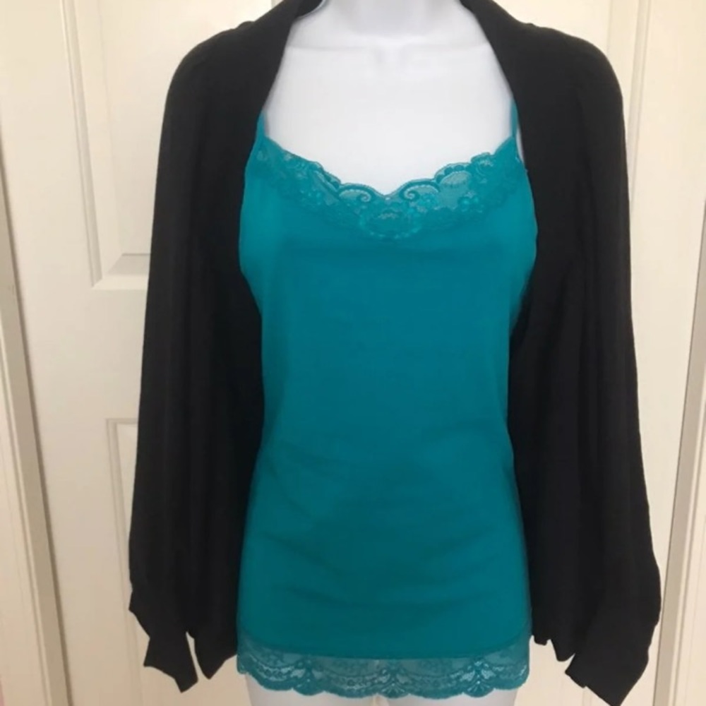 Ann Taylor M/L Sweater/Cardigan Black 
Tag size - M/L
Color - Black